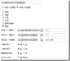 自定义过滤器高级选项